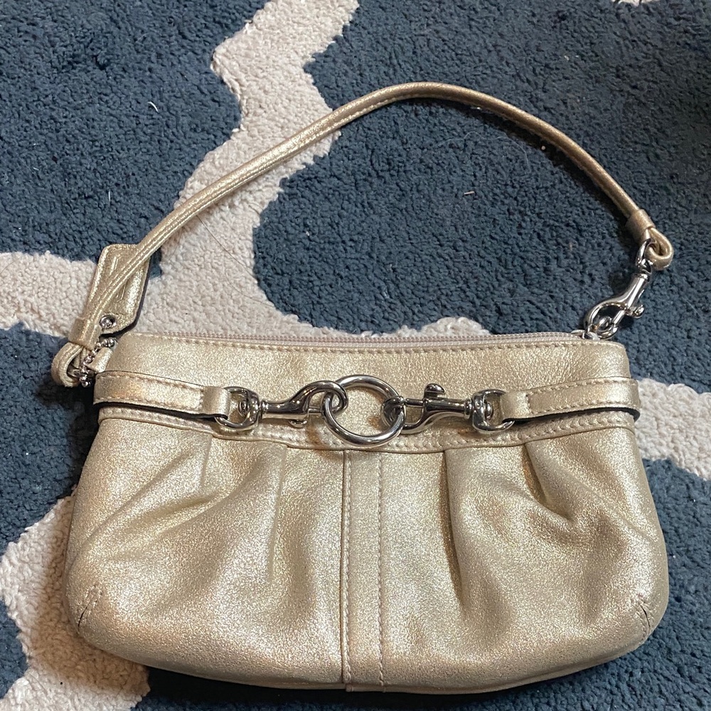 EUC Coach Elegant Gold Handbag